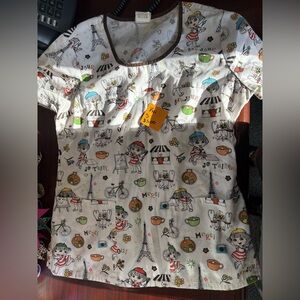 Koi scrub top